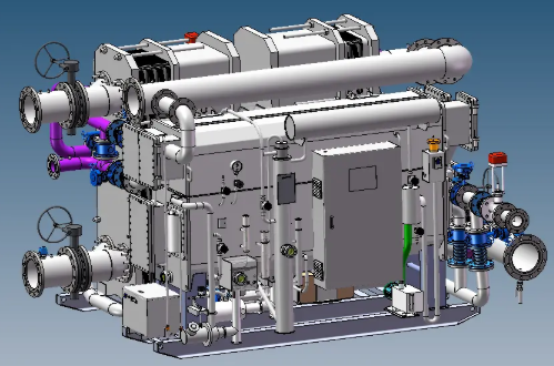 Large Delta T Absorption Heat Pump